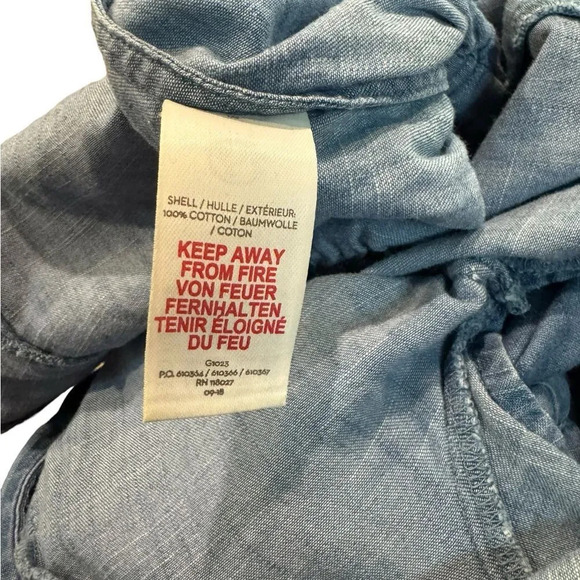 💕EUC Vintage Boden Big Girl Jumpsuit size 13/14 Y chambray with pink trim 💕 - Picture 6 of 8